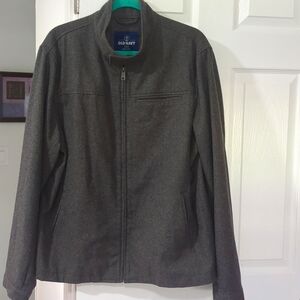 NWOT WOOL BLEND ZIPPERED LINED OLD NAVY LARGE GRAY JACKET